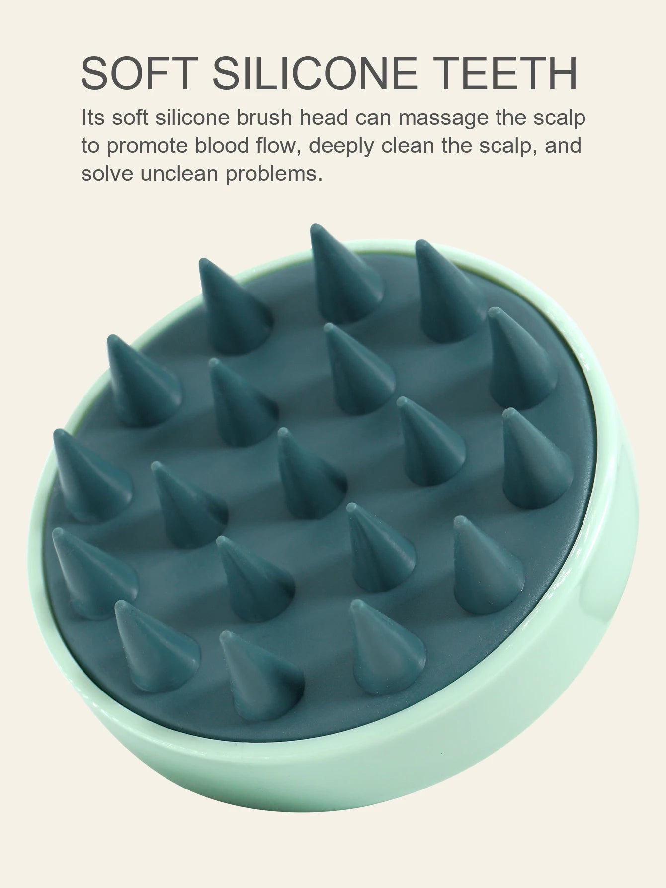 Silicone Shampoo Scalp Hair Massager Head